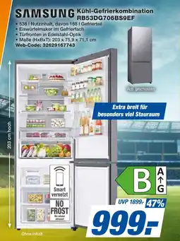 expert Techno Land SAMSUNG Kühl-Gefrierkombination RB53DG706BS9EF Angebot