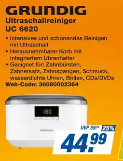 expert Techno Land GRUNDIG Ultraschallreiniger UC 6620 Angebot