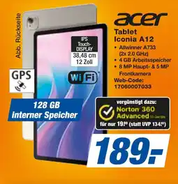 expert Techno Land acer Tablet Iconia A12 Angebot