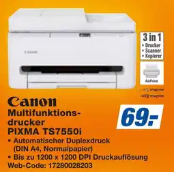 expert Techno Land Canon Multifunktionsdrucker PIXMA TS7550i Angebot