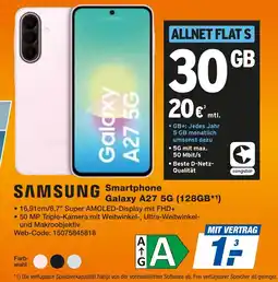 expert Techno Land SAMSUNG Smartphone Galaxy A27 5G (128GB) + ALLNET FLAT S 30GB Angebot