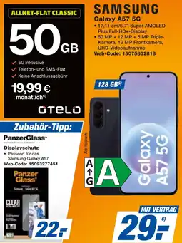 expert Techno Land SAMSUNG Galaxy A57 5G + ALLNET-FLAT CLASSIC 50GB Angebot