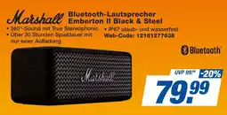 expert Techno Land Marshall Bluetooth-Lautsprecher Emberton II Black & Steel Angebot