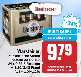 AEZ Warsteiner 24x0,33/20x0,5L Angebot