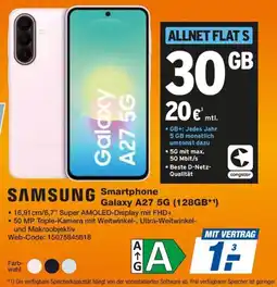 HEM Expert SAMSUNG Smartphone Galaxy A27 5G (128GB) + ALLNET FLAT S 30GB Angebot