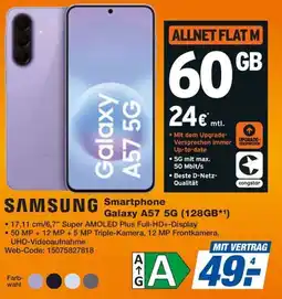 HEM Expert SAMSUNG Smartphone Galaxy A57 5G (128GB) + ALLNET FLAT M 60GB Angebot