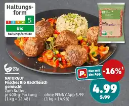PENNY Naturgut frisches bio hackfleisch gemischt Angebot