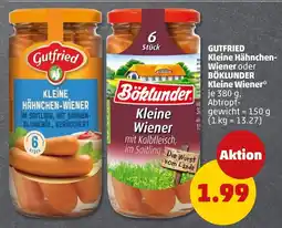 PENNY Gutfried kleine hähnchen wiener oder böklunder kleine wiener Angebot