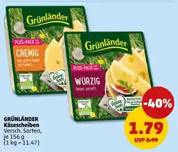 PENNY Grünländer käsescheiben Angebot