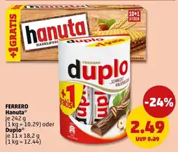 PENNY Ferrero hanuta oder duplo Angebot