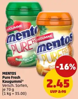 PENNY Mentos pure fresh kaugummi Angebot
