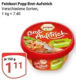 Globus Feinkost Popp Brot-Aufstrich Angebot