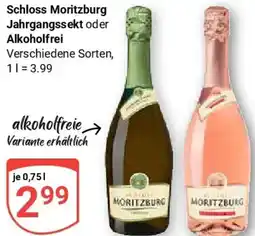 Globus Schloss Moritzburg Jahrgangssekt oder Alkoholfrei Angebot