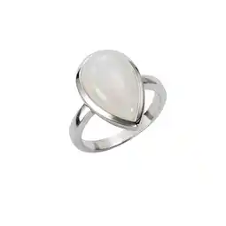 Netto Marken-Discount Jamelli Ring Silber 925 rhodiniert mit echtem Rainbow Mondstein 17x10,5mm Angebot