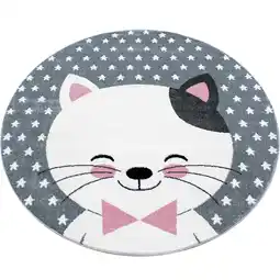 Netto Marken-Discount Spielteppich TASNA in Rosa, mit Katzen-Motiv, Ø 160 cm Angebot