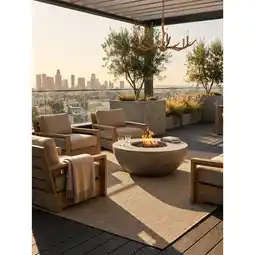 Netto Marken-Discount Teppich Outdoor KASBERG in Beige, im Vintage-Stil, 160 x 230 cm Angebot