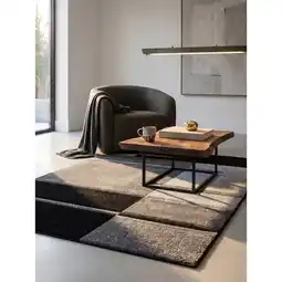 Netto Marken-Discount Teppich Kurzflor LATEMAR in Grau, kariert, 140 x 200 cm Angebot