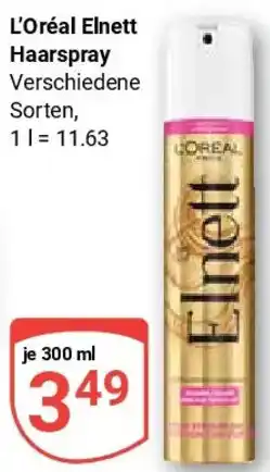 Globus L'Oréal Elnett Haarspray Angebot