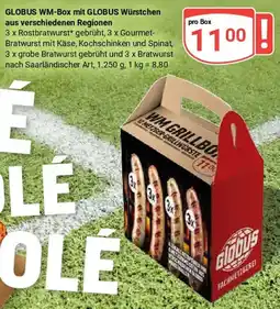 Globus GLOBUS WM-Box mit GLOBUS Würstchen aus verschiedenen Regionen Angebot