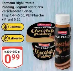 Globus Ehrmann High Protein Pudding, Joghurt oder Drink Angebot