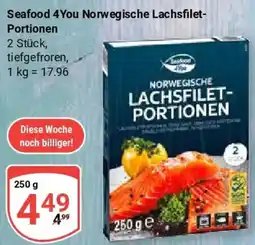Globus Seafood 4 You Norwegische Lachsfilet Portionen Angebot