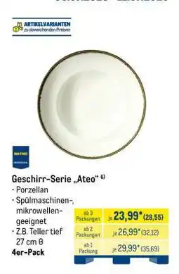 METRO Geschirr-Serie „Ateo” Angebot