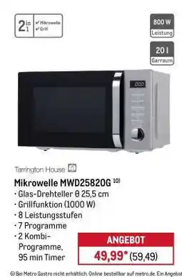 METRO Mikrowelle MWD25820G Angebot