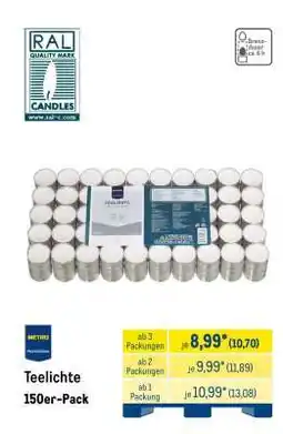 METRO Teelichte Angebot