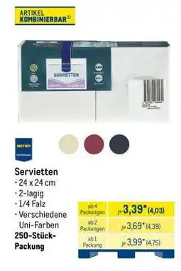 METRO Servietten Angebot