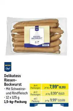 METRO Delikatess Riesen-Bockwurst Angebot