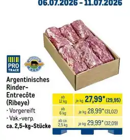 METRO Argentinisches Rinder-Entrecôte (Ribeye) Angebot