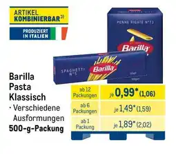 METRO Barilla Pasta Klassisch Angebot