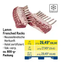 METRO Lamm Frenched Racks Angebot