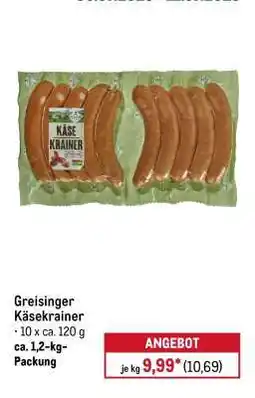 METRO Greisinger Käsekrainer Angebot