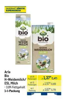 METRO Arla Bio H-Weidemilch/ESL Milch Angebot