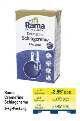 METRO Rama Cremefine Schlagcreme Angebot