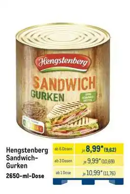 METRO Hengstenberg Sandwich-Gurken Angebot