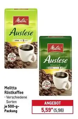 METRO Melitta Röstkaffee Angebot