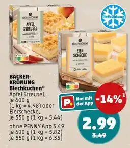 PENNY BÄCKER-KRÖNUNG Blechkuchen Angebot