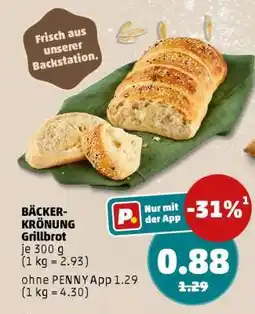 PENNY BÄCKER-KRÖNUNG Grillbrot Angebot