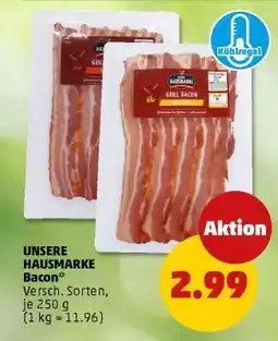 PENNY UNSERE HAUSMARKE Bacon Angebot