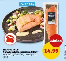 PENNY Norwegische Lachseite mit Haut Angebot