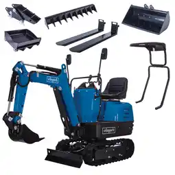 Netto Marken-Discount Scheppach Mini-Bagger EXC815 inkl. umfangreichen Zubehör Angebot