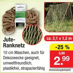 Zimmermann Jute-ranknetz Angebot