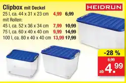 Zimmermann Heidrun clipbox mit deckel 25 l, ca. 44 x 31 x 23 cm Angebot