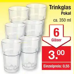Zimmermann Trinkglas pokal Angebot