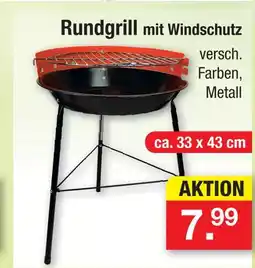 Zimmermann Rundgrill mit windschutz Angebot