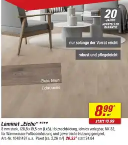 toom Baumarkt Laminat „eiche“ Angebot