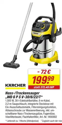 toom Baumarkt Kärcher nass-/trockensauger wd 6 p s v-30/6/22/t Angebot