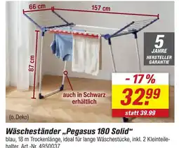toom Baumarkt Wäscheständer „pegasus 180 solid“ Angebot